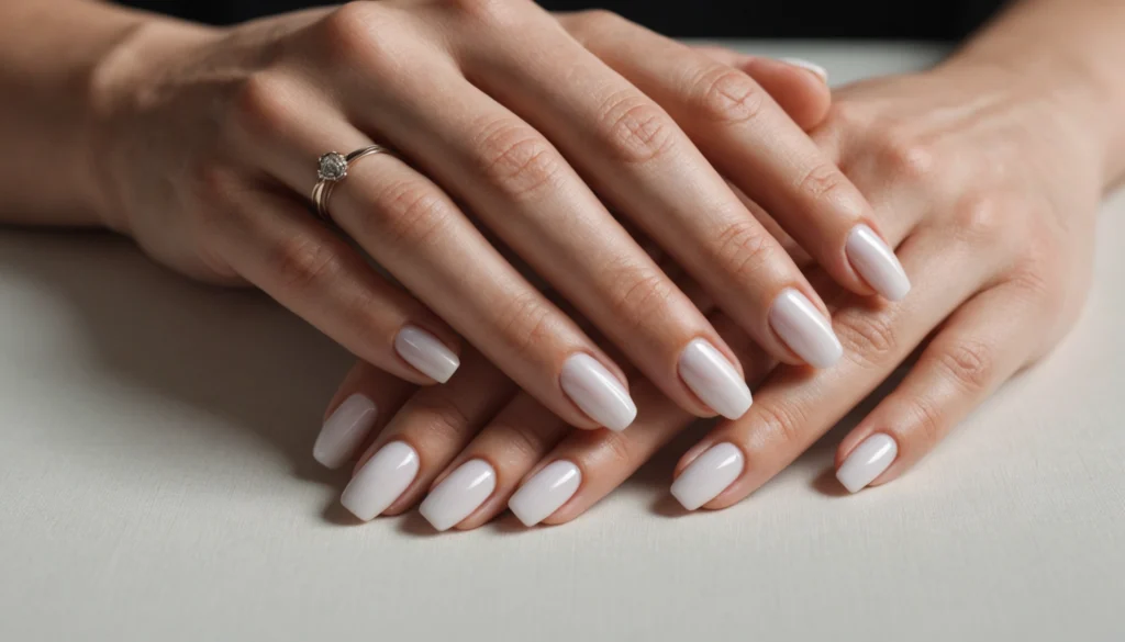 blanc laiteux ongles